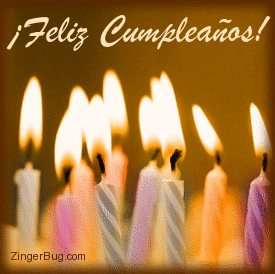 Click to get the codes for this image. Feliz Cumpleanos Animated Birthday Candles, Feliz Cumpleanos Spanish, Happy Birthday, Spanish Free Image, Glitter Graphic, Greeting or Meme for Facebook, Twitter or any forum or blog.