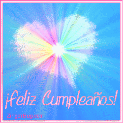 Click to get the codes for this image. Feliz Cumpleanos Pastel Heart Starburst, Birthday Suns  Starbursts, Birthday Hearts, Feliz Cumpleanos Spanish, Spanish, Hearts, Happy Birthday Free Image, Glitter Graphic, Greeting or Meme for Facebook, Twitter or any forum or blog.