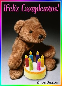 Click to get the codes for this image. Feliz Cumpleaos Teddy Bear, Feliz Cumpleanos Spanish, Happy Birthday, Spanish Free Image, Glitter Graphic, Greeting or Meme for Facebook, Twitter or any forum or blog.