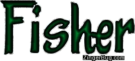 Click to get the codes for this image. Fisher Dark Green Glitter Name, Guy Names Free Image Glitter Graphic for Facebook, Twitter or any blog.