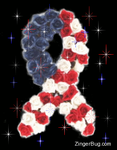 Click to get the codes for this image. Flag Ribbon Wreath Glitter Graphic, Patriotic, Support Ribbons, Flowers Free Image, Glitter Graphic, Greeting or Meme for Facebook, Twitter or any blog.