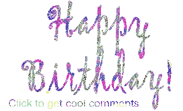 Click to get the codes for this image. Happy Birthday Glitter Script, Birthday Glitter Text, You Rock, Happy Birthday Free Image, Glitter Graphic, Greeting or Meme for Facebook, Twitter or any forum or blog.