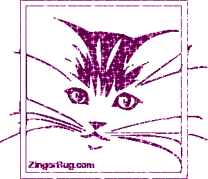 Click to get the codes for this image. Framed Glitter Kitty Face Pink Glitter Graphic, Animals  Cats, Animals  Cats Free Image, Glitter Graphic, Greeting or Meme for Facebook, Twitter or any forum or blog.