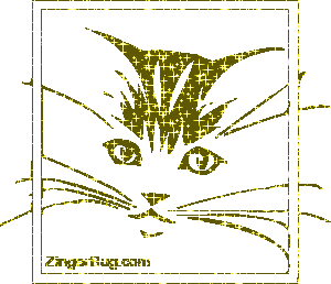 Click to get the codes for this image. Framed Glitter Kitty Face Yellow Glitter Graphic, Animals  Cats, Animals  Cats Free Image, Glitter Graphic, Greeting or Meme for Facebook, Twitter or any forum or blog.