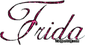 Click to get the codes for this image. Frida Cherry Red Glitter Name, Girl Names Free Image Glitter Graphic for Facebook, Twitter or any blog.