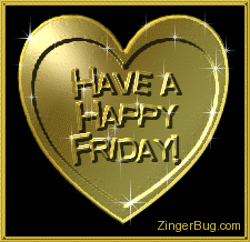 Click to get the codes for this image. Friday Gold Foil Heart Glitter Graphic, Happy Friday, Hearts Free Image, Glitter Graphic, Greeting or Meme for Facebook, Twitter or any forum or blog.