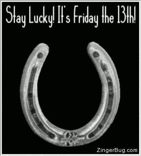 Click to get the codes for this image. This 3D horseshoe will help your friends Stay Lucky this Friday the 13th!