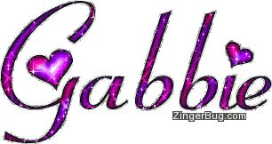 Click to get the codes for this image. Gabbie Pink And Purple Glitter Name, Girl Names Free Image Glitter Graphic for Facebook, Twitter or any blog.