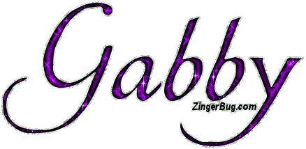 Gabby Purple Glitter Name Glitter Graphic, Greeting, Comment, Meme or GIF