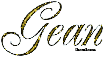 Click to get the codes for this image. Gean Gold Glitter Name, Girl Names Free Image Glitter Graphic for Facebook, Twitter or any blog.