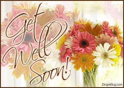 Click to get the codes for this image. Get Well Soon Daisy Bouquet, Get Well Soon Free Image, Glitter Graphic, Greeting or Meme for any Facebook, Twitter or any blog.