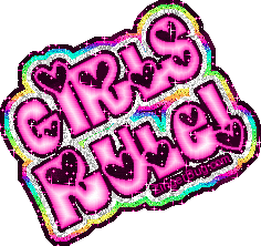 Click to get the codes for this image. Girls Rule Glitter Text Graphic, Girly Stuff Free Image, Glitter Graphic, Greeting or Meme for Facebook, Twitter or any blog.
