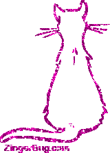 Click to get the codes for this image. Glitter Cat Outline From Behind Pink Graphic, Animals  Cats, Animals  Cats Free Image, Glitter Graphic, Greeting or Meme for Facebook, Twitter or any forum or blog.