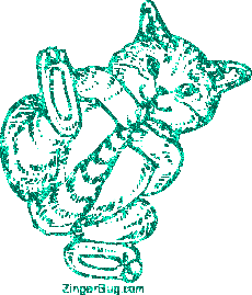 Click to get the codes for this image. Glitter Graphic Kitten Playing With Tail Aqua, Animals  Cats, Animals  Cats Free Image, Glitter Graphic, Greeting or Meme for Facebook, Twitter or any forum or blog.