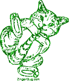 Click to get the codes for this image. Glitter Graphic Kitten Playing With Tail Green, Animals  Cats, Animals  Cats Free Image, Glitter Graphic, Greeting or Meme for Facebook, Twitter or any forum or blog.