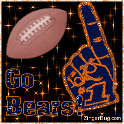 Click to get the codes for this image. Go Bears Glitter Graphic, Sports  NFL Teams Free Image, Glitter Graphic, Greeting or Meme for Facebook, Twitter or any blog.