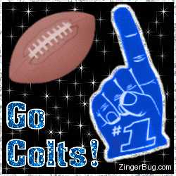 Click to get the codes for this image. Go Colts Glitter Graphic, Sports  NFL Teams Free Image, Glitter Graphic, Greeting or Meme for Facebook, Twitter or any blog.