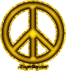 Click to get the codes for this image. Gold Peace Glitter Graphic, Peace, Peace Signs Free Image, Glitter Graphic, Greeting or Meme for any forum, website or blog.