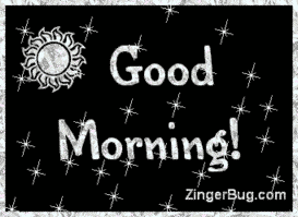 Click to get the codes for this image. Good Morning Silver Stars Glitter Text Graphic, Good Morning Free Image, Glitter Graphic, Greeting or Meme for any Facebook, Twitter or any blog.