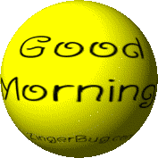 Click to get the codes for this image. This cute graphic is a 3D round yellow rotating smiley face with the comment: Good Morning!