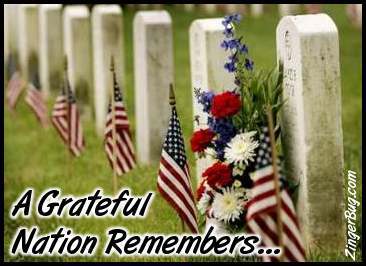 Click to get the codes for this image. A Grateful Nation Remembers Memorial Graphic, Patriotic, Sympathy  Memorial, Memorial Day, Veterans Day Free Image, Glitter Graphic, Greeting or Meme for Facebook, Twitter or any forum or blog.