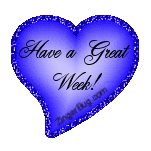 Click to get the codes for this image. Have a Great Week Blue Heart Glitter Graphic, Have A Great Week, Hearts Free Image, Glitter Graphic, Greeting or Meme for any Facebook, Twitter or any blog.