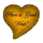 Click to get the codes for this image. Have a Great Week Gold Heart Glitter Graphic, Have A Great Week, Hearts Free Image, Glitter Graphic, Greeting or Meme for any Facebook, Twitter or any blog.