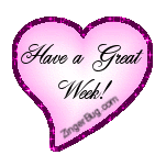 Click to get the codes for this image. Have a Great Week Pink Heart Glitter Graphic, Have A Great Week, Hearts Free Image, Glitter Graphic, Greeting or Meme for any Facebook, Twitter or any blog.