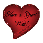 Click to get the codes for this image. Have a Great Week Red Heart Glitter Graphic, Have A Great Week, Hearts Free Image, Glitter Graphic, Greeting or Meme for any Facebook, Twitter or any blog.