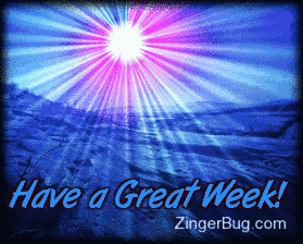 Click to get the codes for this image. Have a Great Week Winter Sun Glitter Graphic, Have A Great Week Free Image, Glitter Graphic, Greeting or Meme for any Facebook, Twitter or any blog.