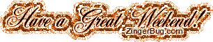 Click to get the codes for this image. Have a Great Weekend Script Orange Glitter Text Graphic, Have a Great Weekend Free Image, Glitter Graphic, Greeting or Meme for any Facebook, Twitter or any blog.