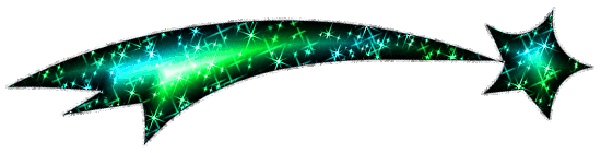 Click to get the codes for this image. Green Blue Shooting Star, Celestial  Stars Moons etc, Stars Free Image, Glitter Graphic, Greeting or Meme.