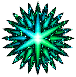 Click to get the codes for this image. Green Blue Starburst, Stars Free Image, Glitter Graphic, Greeting or Meme.