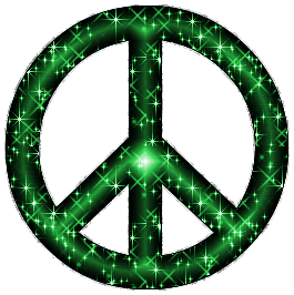 Click to get the codes for this image. Green Glitter Peace Sign With Silver Border, Peace Signs Free Image, Glitter Graphic, Greeting or Meme.