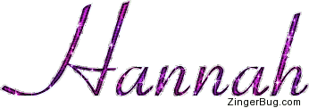 Click to get the codes for this image. Hannah Pink Glitter Name Text, Girl Names Free Image Glitter Graphic for Facebook, Twitter or any blog.