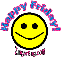 Happy Friday Smiley Face Graphic Glitter Graphic, Greeting, Comment ...
