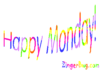 Click to get the codes for this image. Happy Monday Waggle Text Glitter Graphic, Happy Monday Free Image, Glitter Graphic, Greeting or Meme for Facebook, Twitter or any forum or blog.