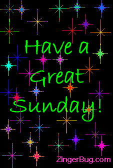Click to get the codes for this image. Happy Sunday Stars On Black, Happy Sunday Free Image, Glitter Graphic, Greeting or Meme for Facebook, Twitter or any forum or blog.