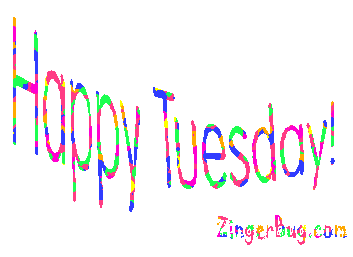 Click to get the codes for this image. Happy Tuesday Colorful Wagging Text, Happy Tuesday Free Image, Glitter Graphic, Greeting or Meme for Facebook, Twitter or any forum or blog.
