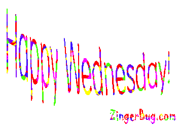 Click to get the codes for this image. Happy Wednesday Wagging Colorful Text, Happy Wednesday Free Image, Glitter Graphic, Greeting or Meme for Facebook, Twitter or any forum or blog.
