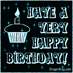 Click to get the codes for this image. Happy Birthday Aqua Stars Cupcake, Birthday Cakes, Birthday Stars, Happy Birthday Free Image, Glitter Graphic, Greeting or Meme for Facebook, Twitter or any forum or blog.
