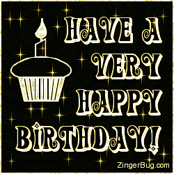 Click to get the codes for this image. Happy Birthday Gold Stars Cupcake, Birthday Cakes, Birthday Stars, Happy Birthday Free Image, Glitter Graphic, Greeting or Meme for Facebook, Twitter or any forum or blog.