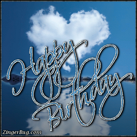 Click to get the codes for this image. Happy Birthday Heart Shaped Cloud Reflection, Birthday Ripples and Reflections, Happy Birthday, Popular Favorites, Happy Birthday Free Image, Glitter Graphic, Greeting or Meme for Facebook, Twitter or any forum or blog.