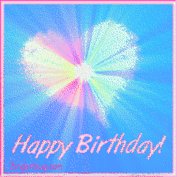 Click to get the codes for this image. Happy Birthday Pastel Heart Starburst, Birthday Suns  Starbursts, Birthday Hearts, Hearts, Happy Birthday, Popular Favorites Free Image, Glitter Graphic, Greeting or Meme for Facebook, Twitter or any forum or blog.