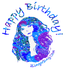 Click to get the codes for this image. Happy Birthday Pretty Face Blue, Happy Birthday Free Image, Glitter Graphic, Greeting or Meme for Facebook, Twitter or any forum or blog.