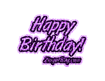 Click to get the codes for this image. Happy Birthday Purple Glitter, Birthday Glitter Text, Happy Birthday Free Image, Glitter Graphic, Greeting or Meme for Facebook, Twitter or any forum or blog.