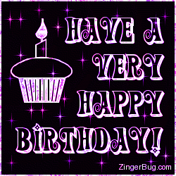 Click to get the codes for this image. Happy Birthday Purple Stars Cupcake, Birthday Cakes, Birthday Stars, Happy Birthday Free Image, Glitter Graphic, Greeting or Meme for Facebook, Twitter or any forum or blog.