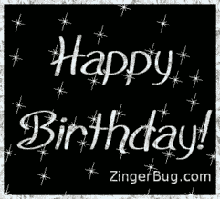 Click to get the codes for this image. Happy Birthday Silver Stars, Birthday Stars, Happy Birthday Free Image, Glitter Graphic, Greeting or Meme for Facebook, Twitter or any forum or blog.