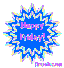 Click to get the codes for this image. Happy Friday Blue Graphic, Happy Friday Free Image, Glitter Graphic, Greeting or Meme for Facebook, Twitter or any forum or blog.