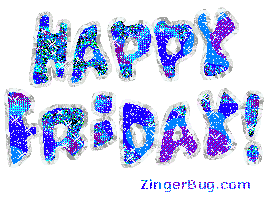 Click to get the codes for this image. Happy Friday Blue Silver Glitter Graphic, Happy Friday Free Image, Glitter Graphic, Greeting or Meme for Facebook, Twitter or any forum or blog.